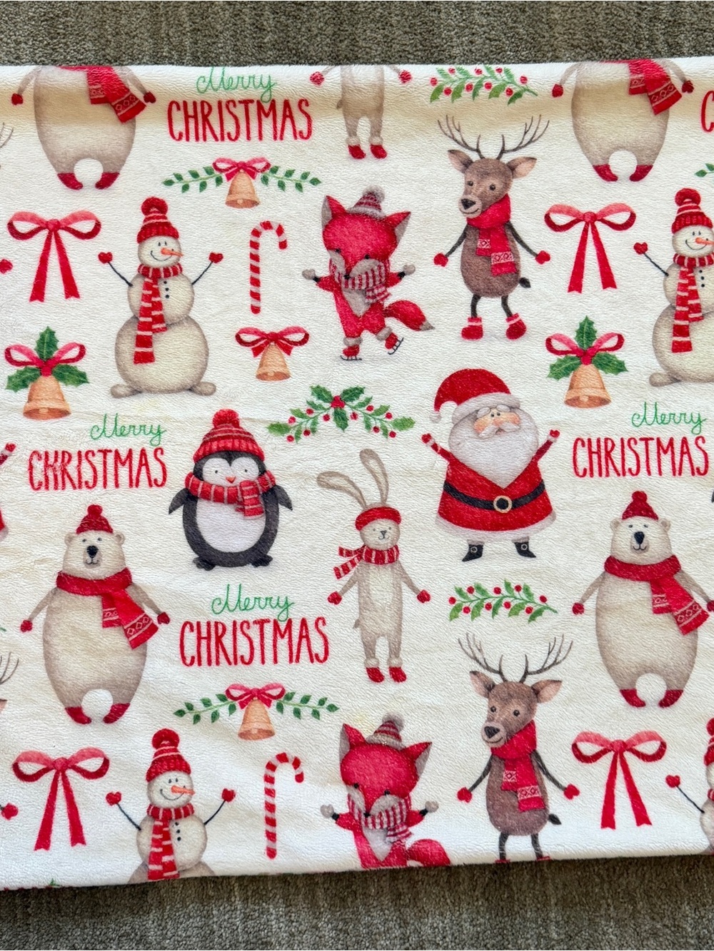 Minky Couture Christmas Pillowcase
 - Red and White Festive Design